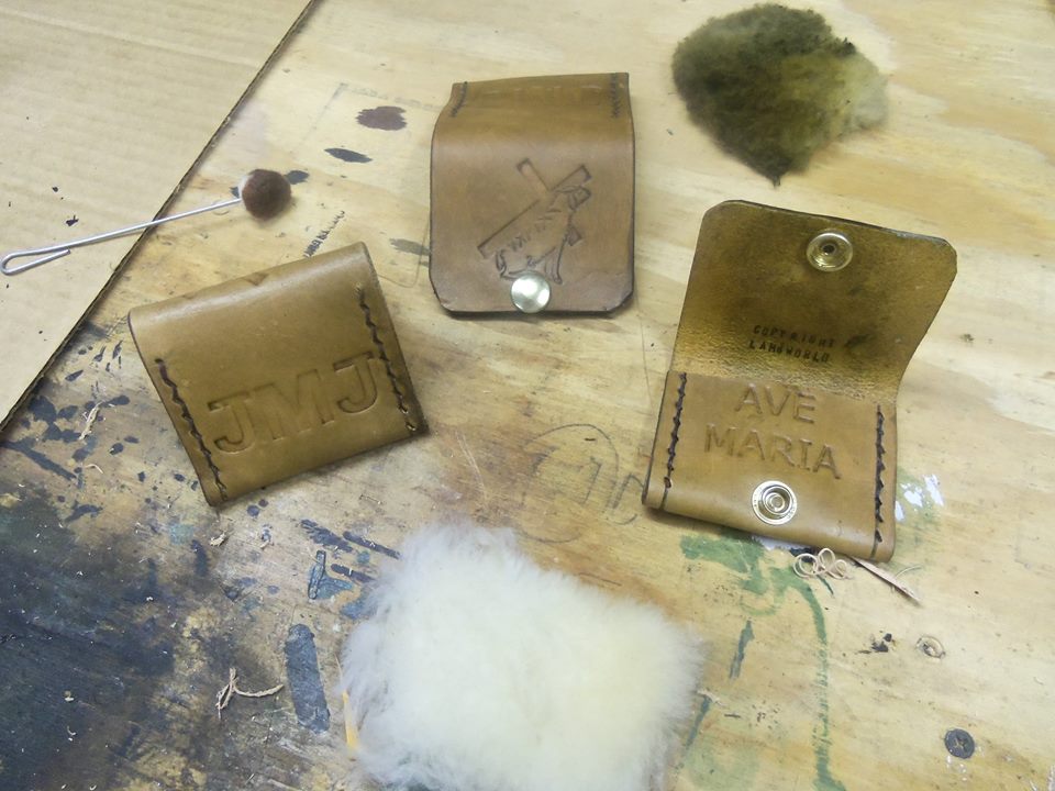 leather rosary pouches